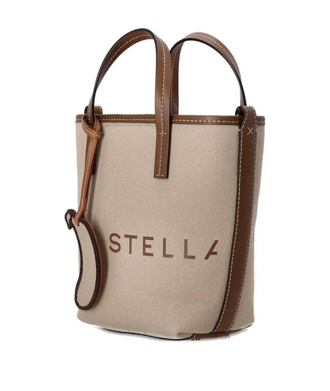 STELLA MCCARTNEY Бежевая льняная сумка через плечо, фото 4
