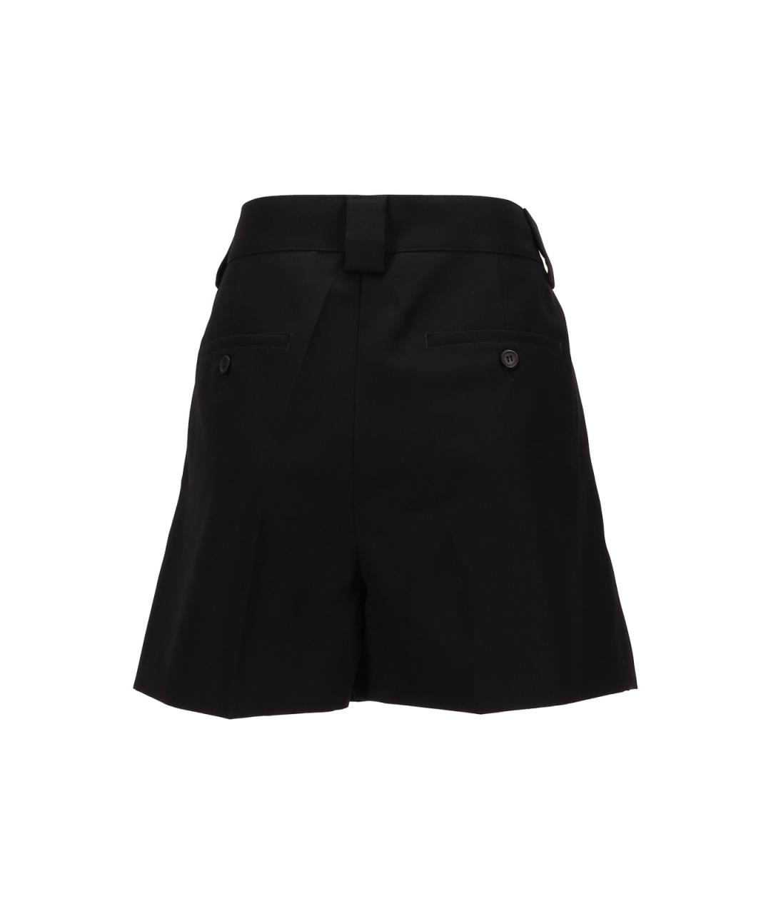PRADA Черные шерстяные шорты, фото 3