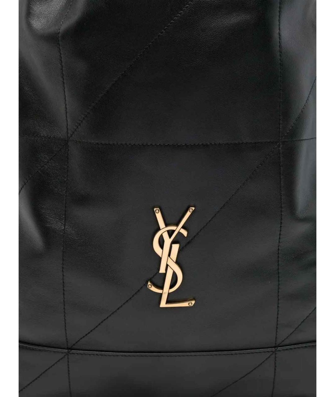 SAINT LAURENT Черная кожаная сумка через плечо, фото 3
