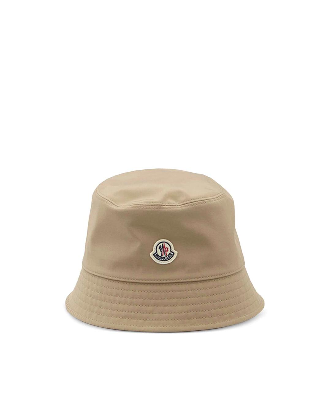 MONCLER Бежевая синтетическая кепка, фото 1