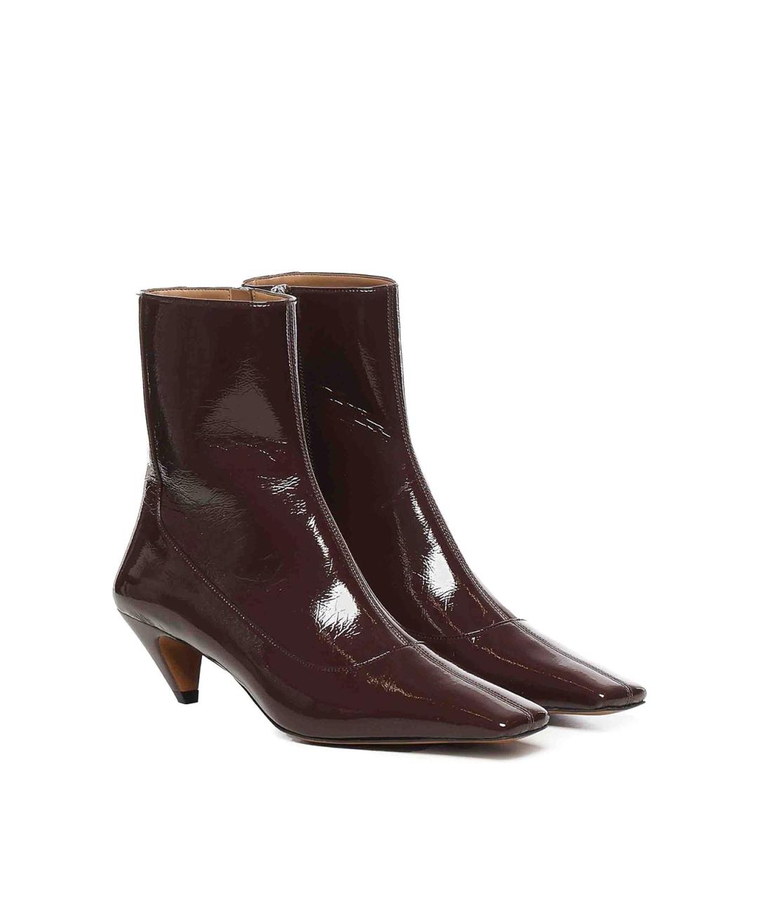 STELLA MCCARTNEY Бордовые ботильоны из искусственной кожи, фото 2