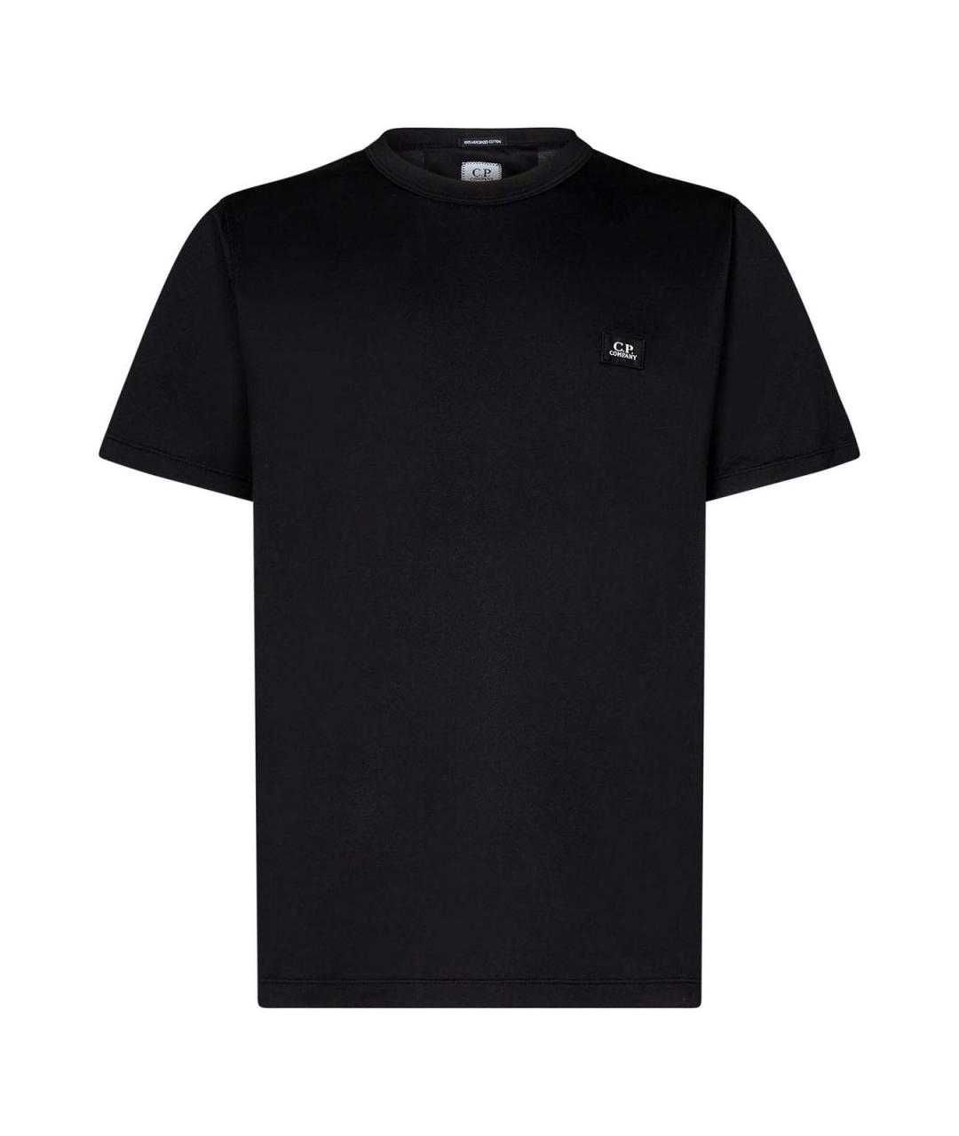 CP COMPANY Черная хлопковая футболка, фото 1