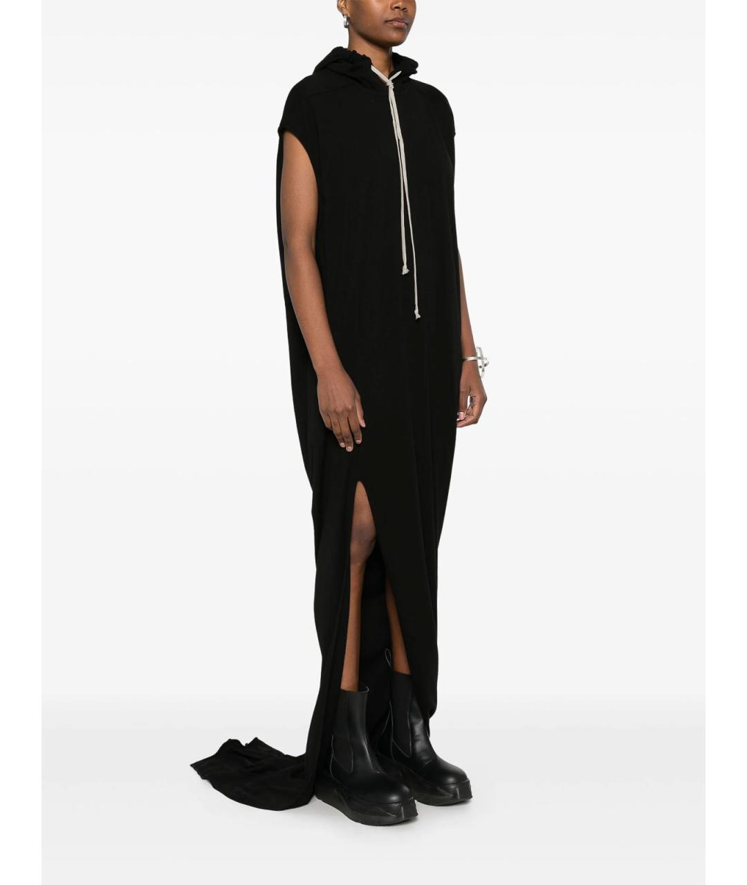 RICK OWENS Черное хлопковое платье, фото 3