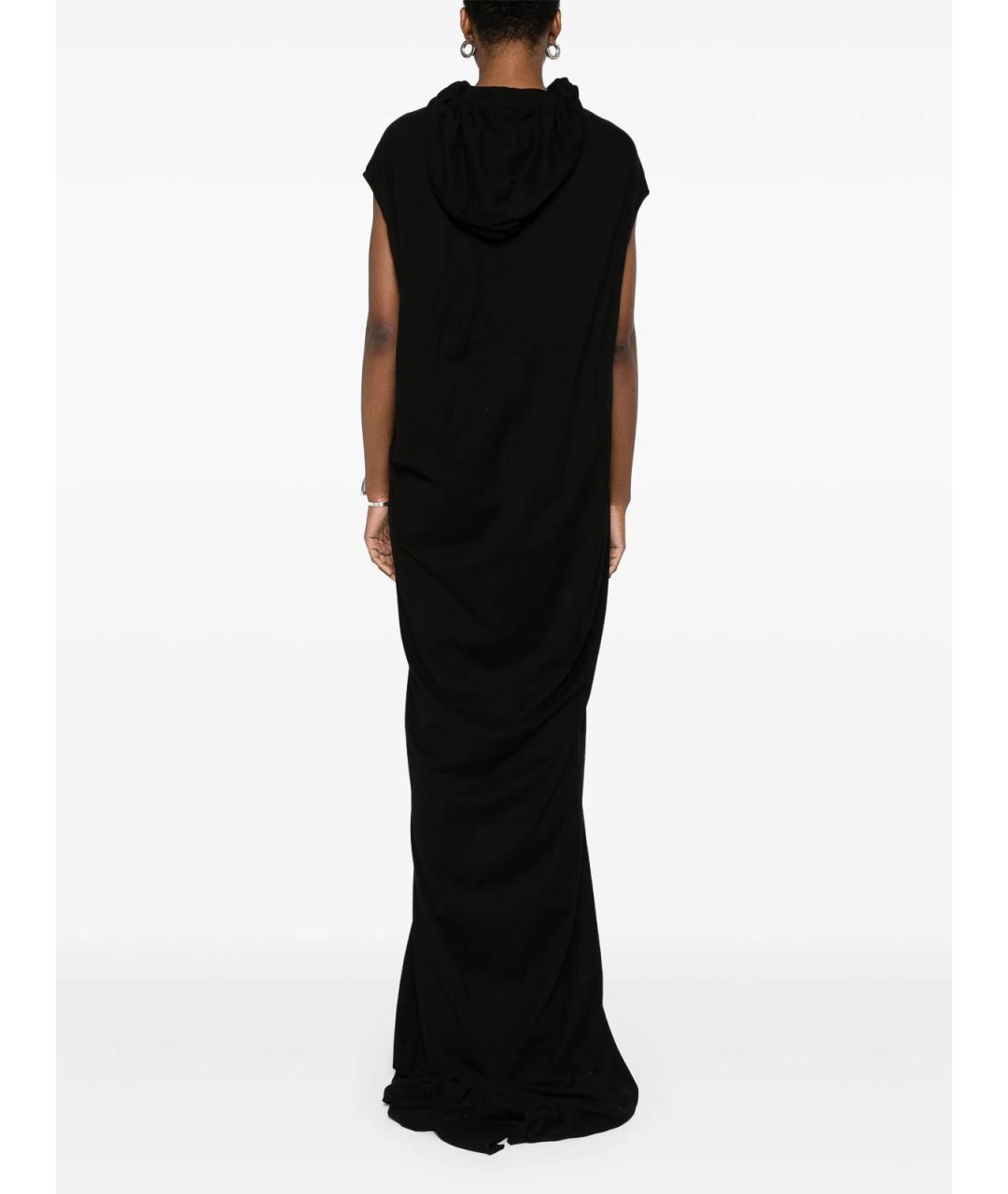 RICK OWENS Черное хлопковое платье, фото 4