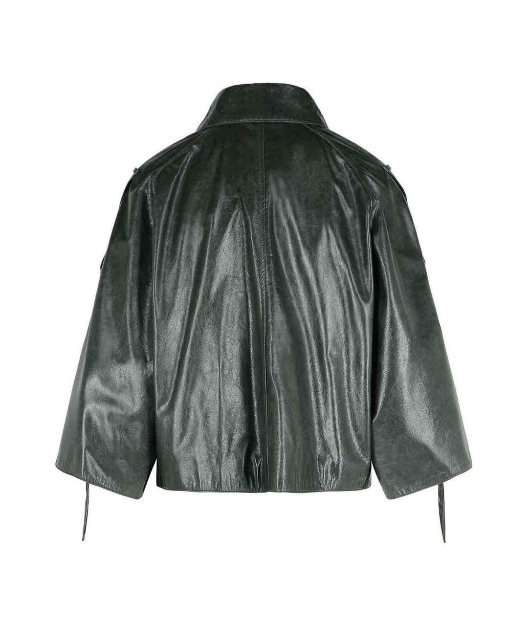 MAX MARA Серая кожаная куртка, фото 2