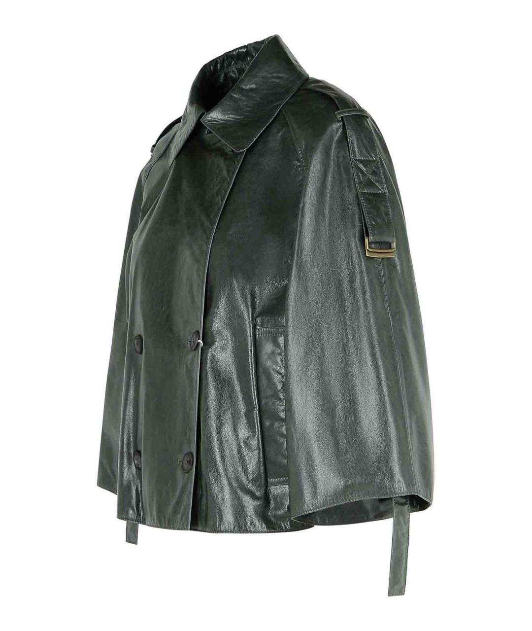 MAX MARA Серая кожаная куртка, фото 3