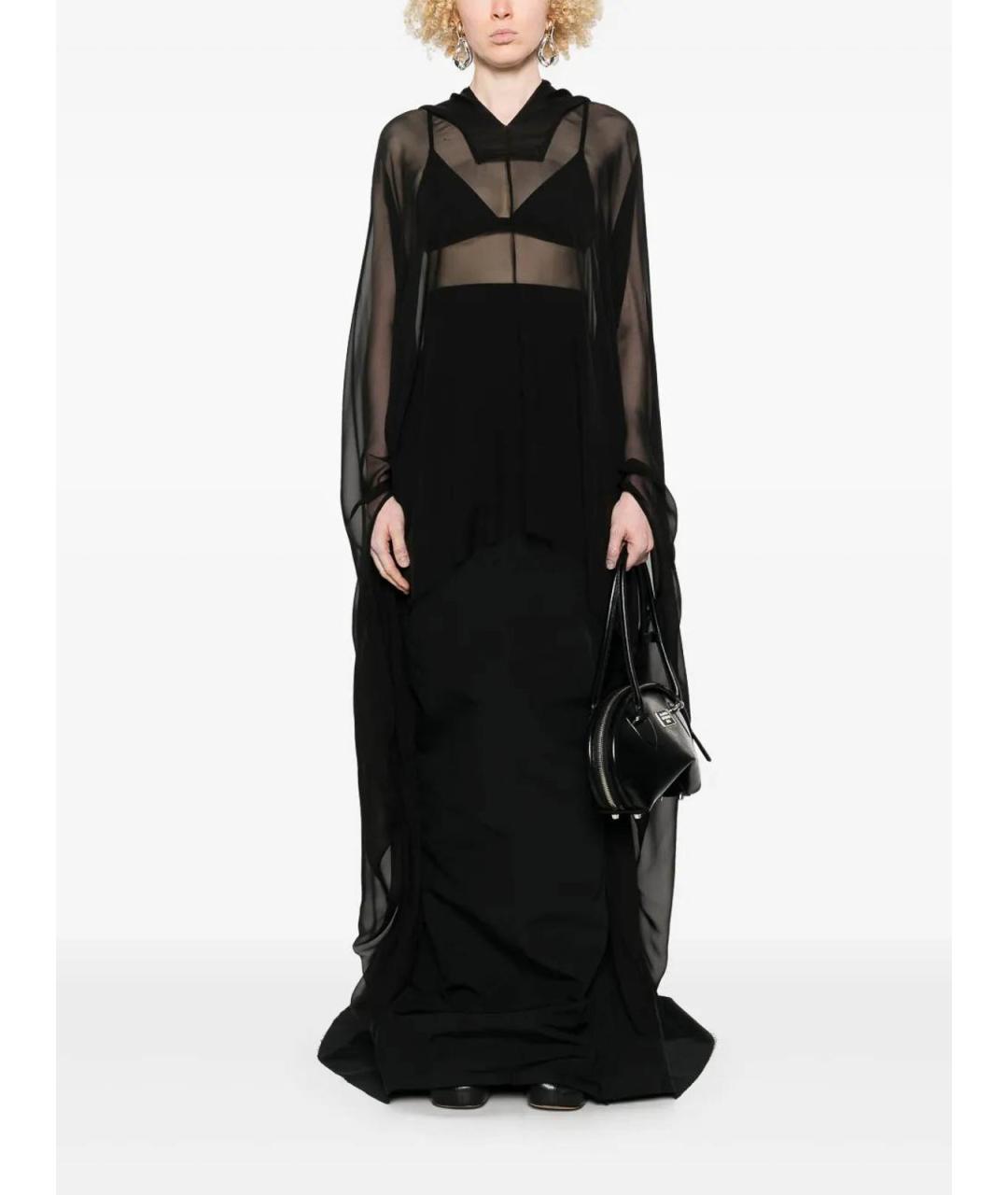 RICK OWENS Черная юбка макси, фото 2