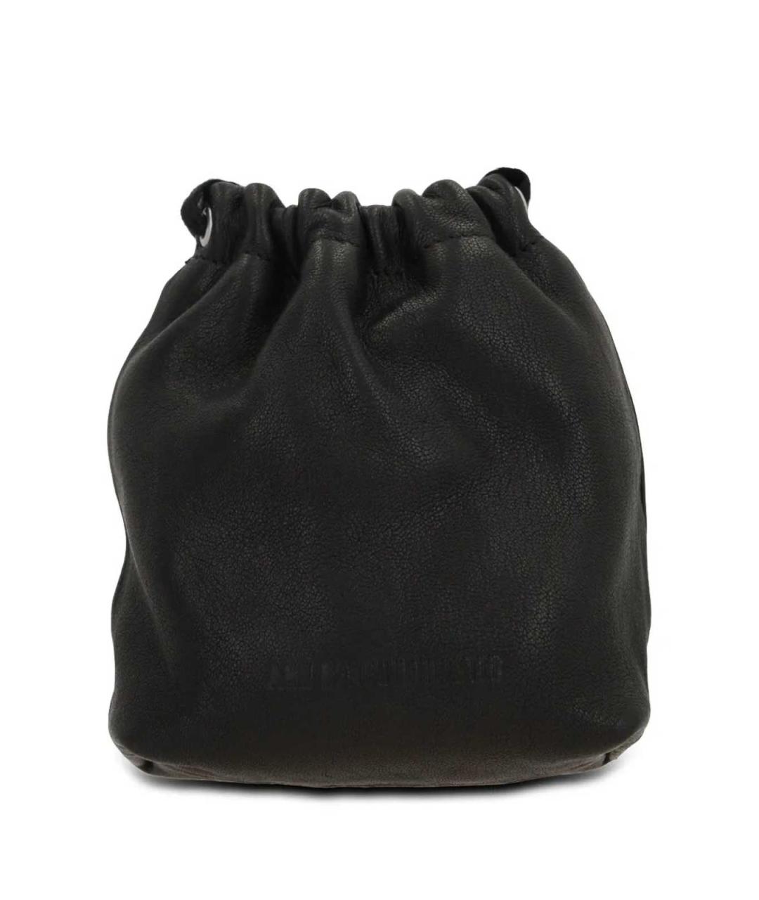 ANN DEMEULEMEESTER Черная кожаная сумка через плечо, фото 3