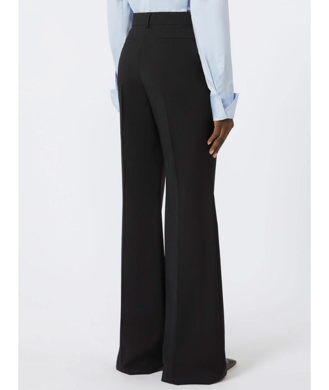 SPORTMAX Черные шерстяные брюки широкие, фото 3