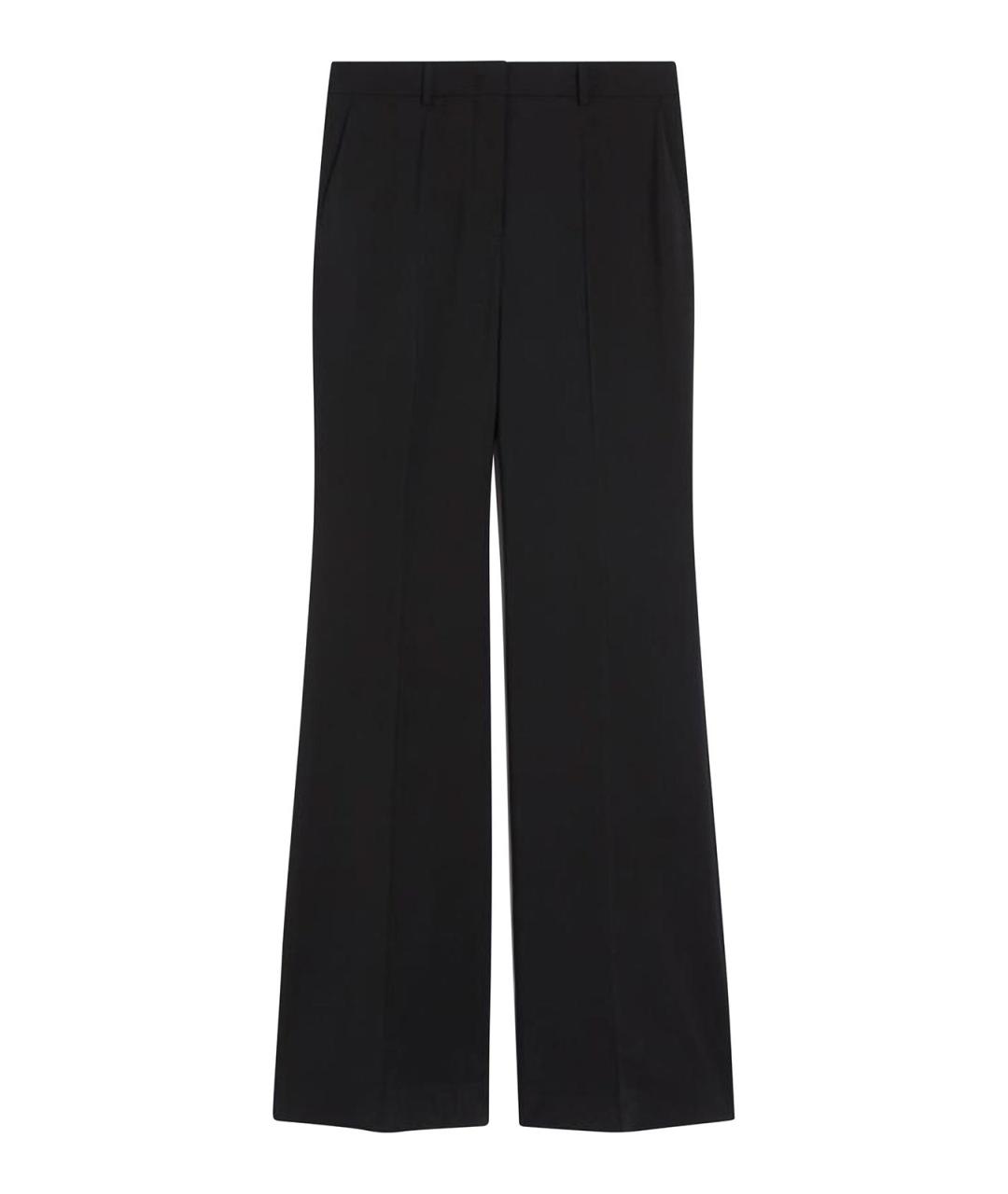 SPORTMAX Черные шерстяные брюки широкие, фото 1