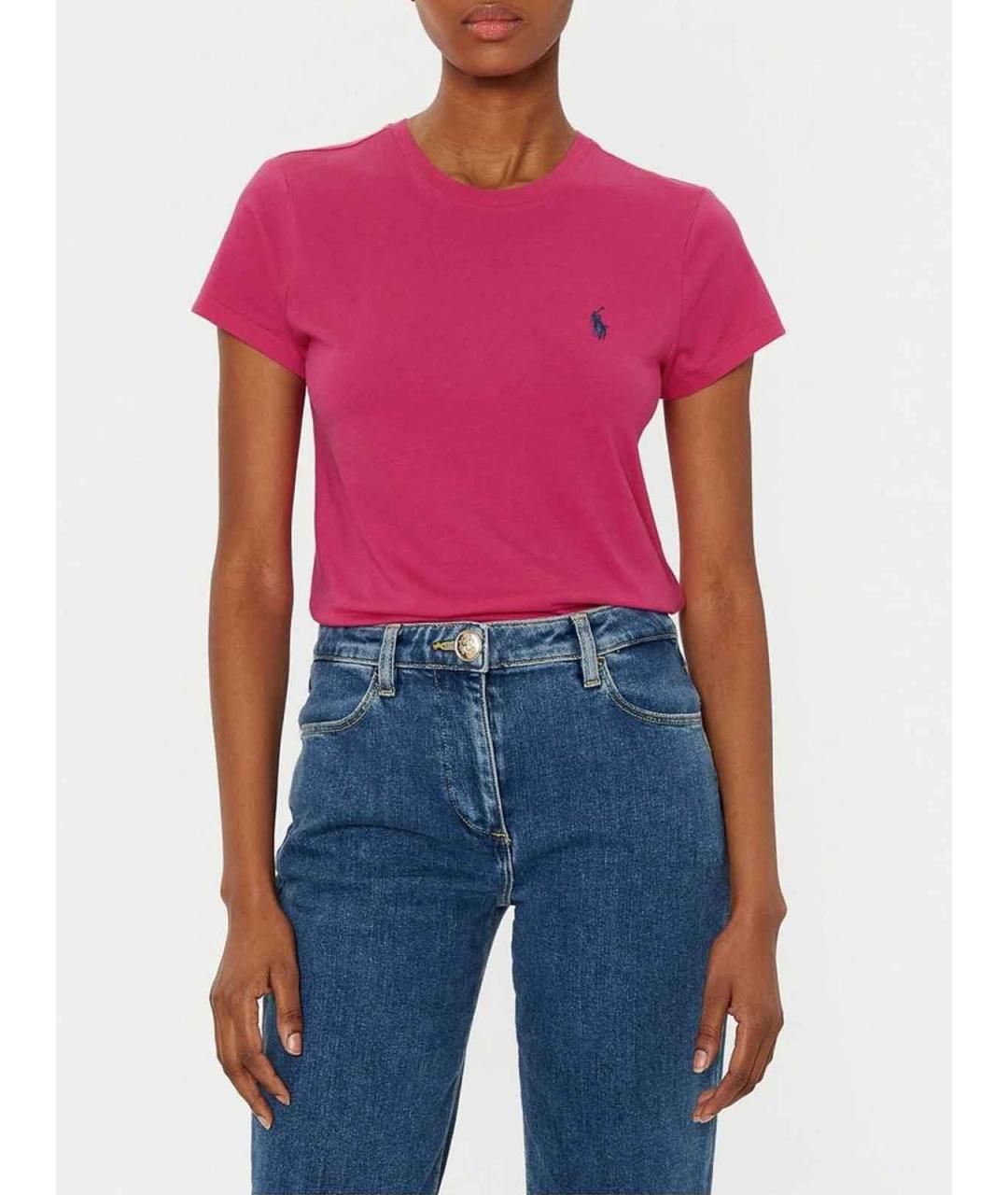 POLO RALPH LAUREN Бежевая хлопковая футболка, фото 3