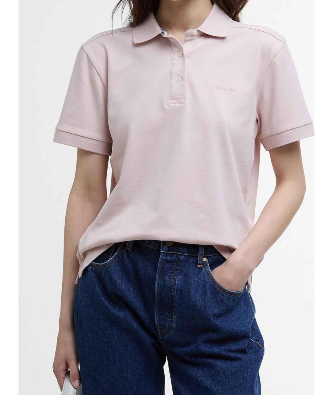 BARBOUR Розовая хлопковая футболка, фото 2