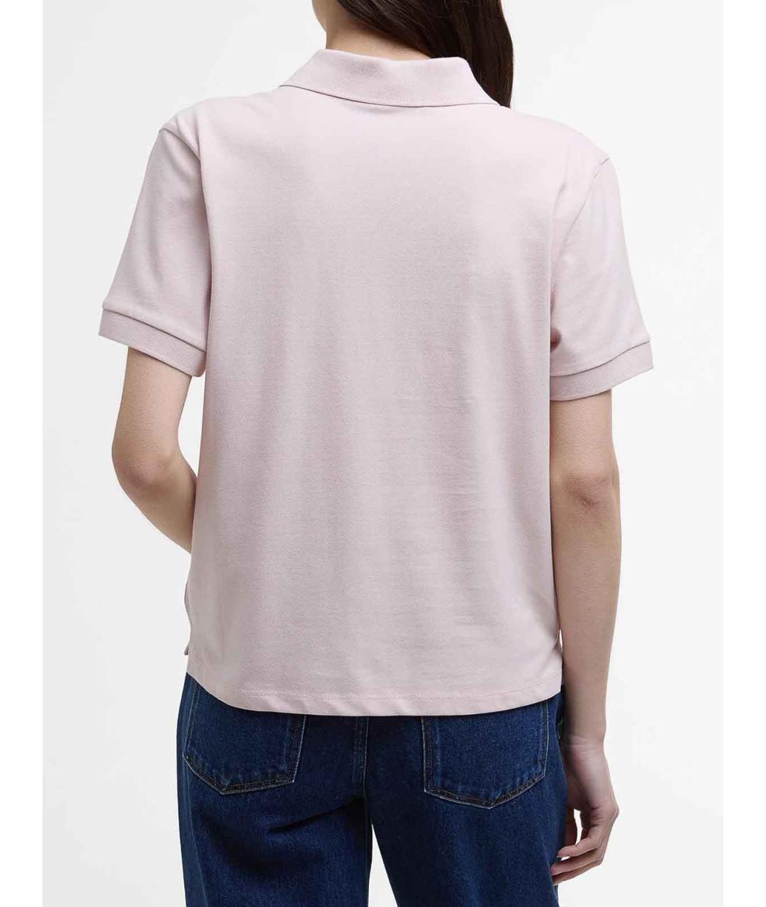 BARBOUR Розовая хлопковая футболка, фото 4