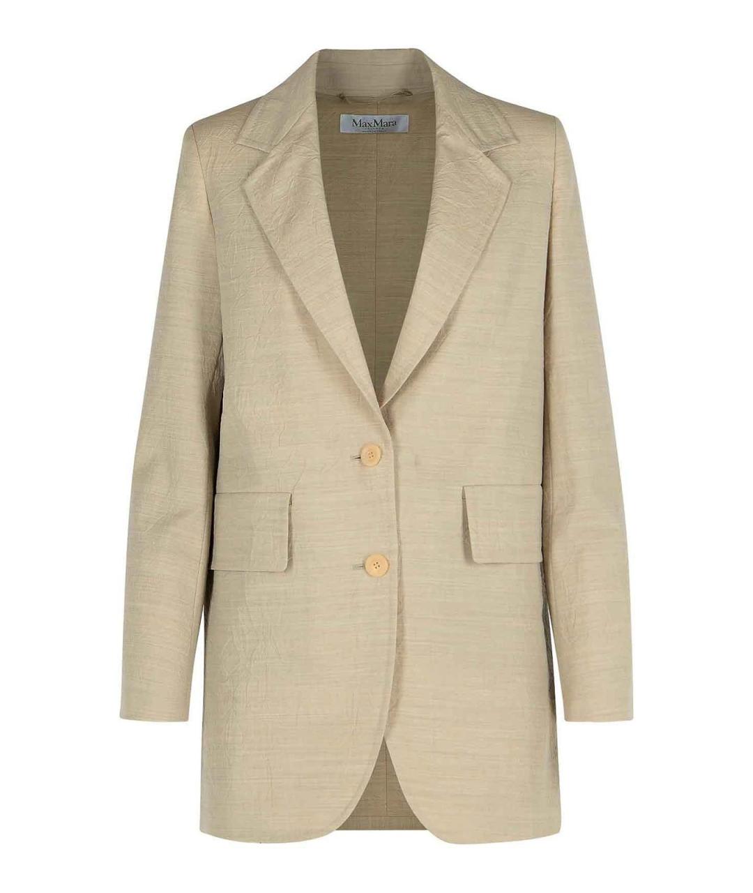 MAX MARA Бежевая шерстяная куртка, фото 1