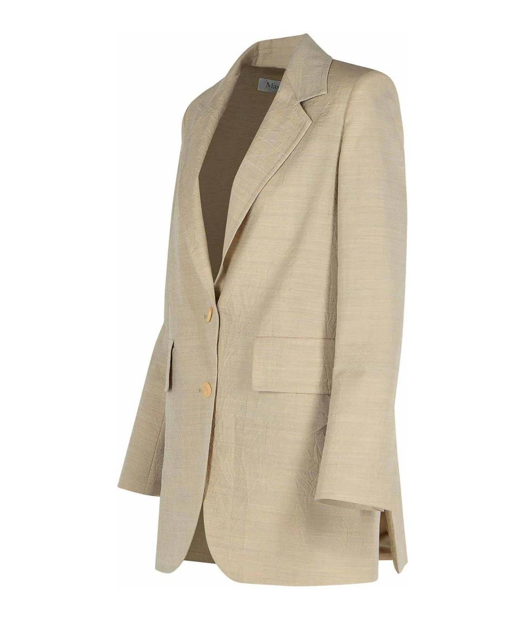 MAX MARA Бежевая шерстяная куртка, фото 3