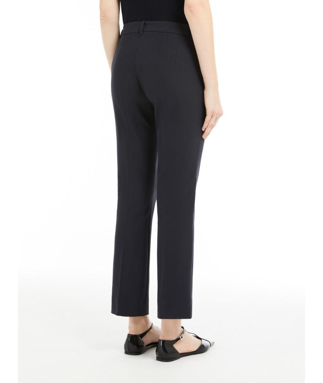 'S MAX MARA Черные хлопковые брюки широкие, фото 4