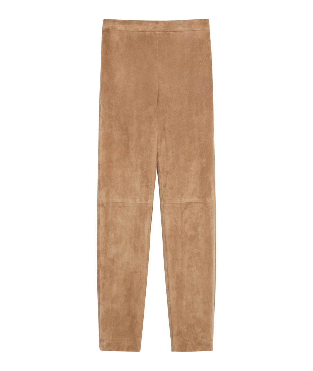 'S MAX MARA Бежевые замшевые брюки широкие, фото 1