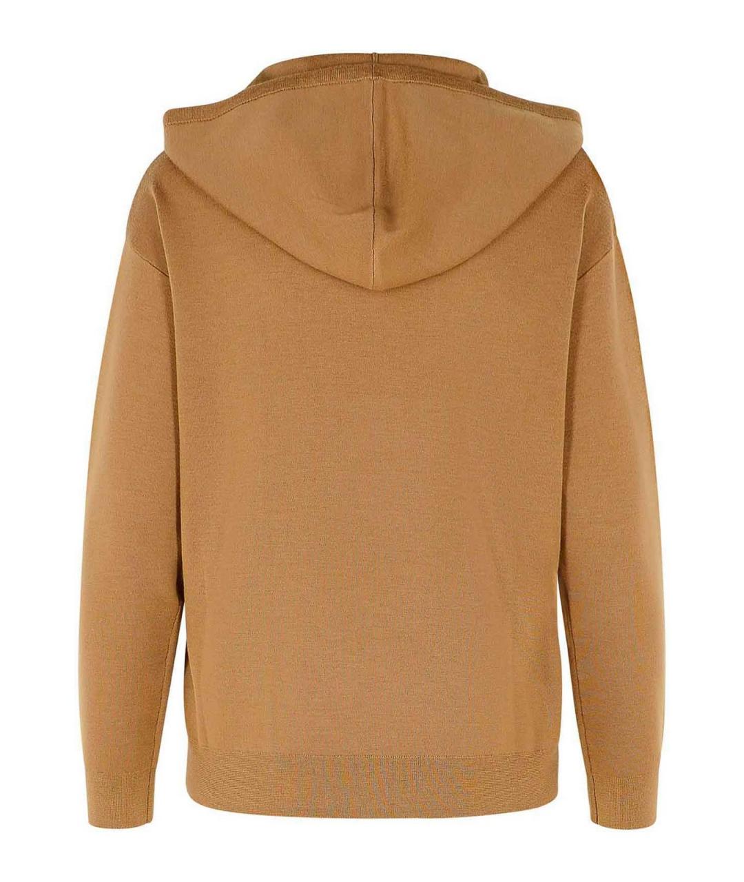 MAX MARA Бежевый бархатный джемпер / свитер, фото 2