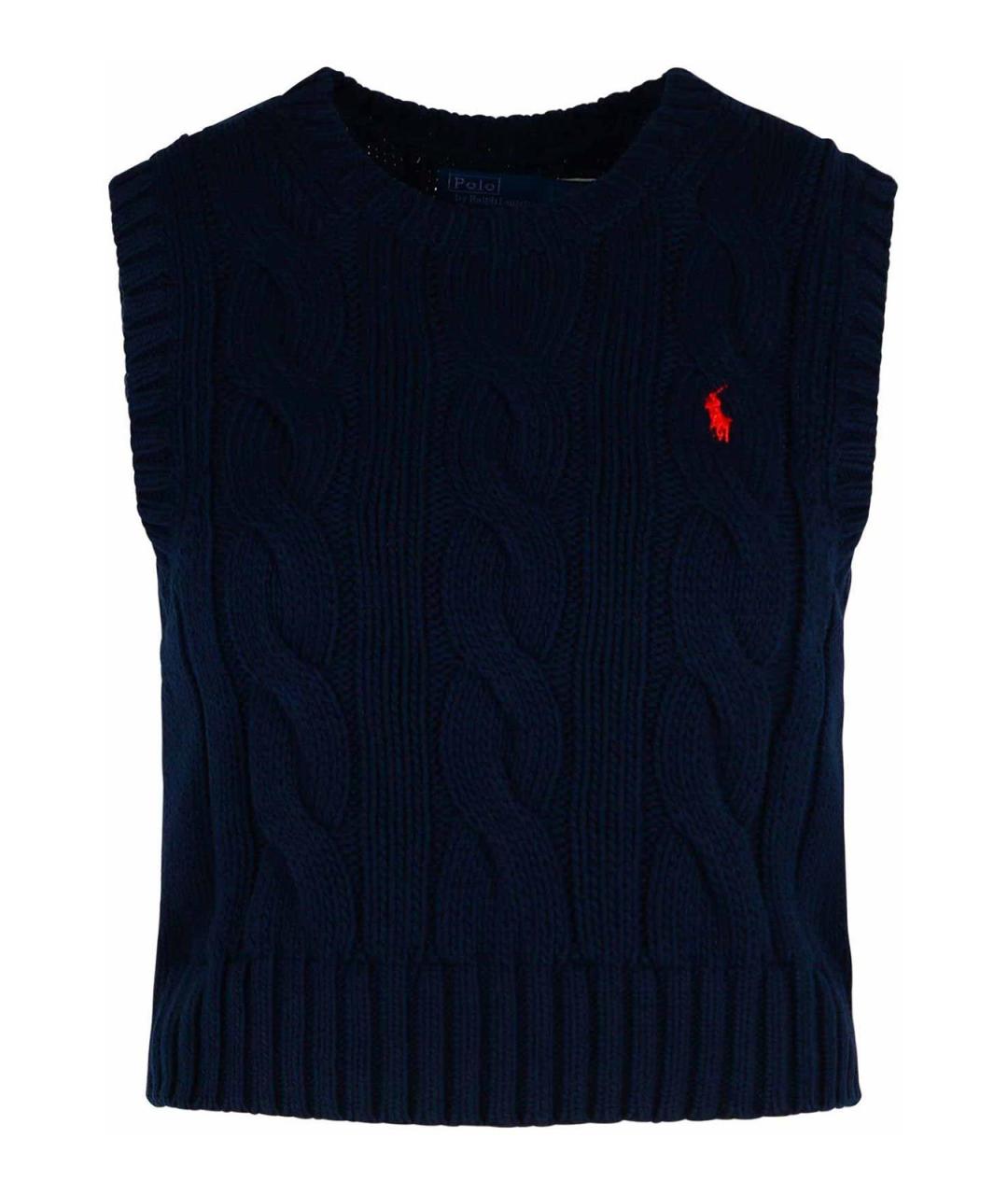 POLO RALPH LAUREN Синяя хлопковая жилетка, фото 1