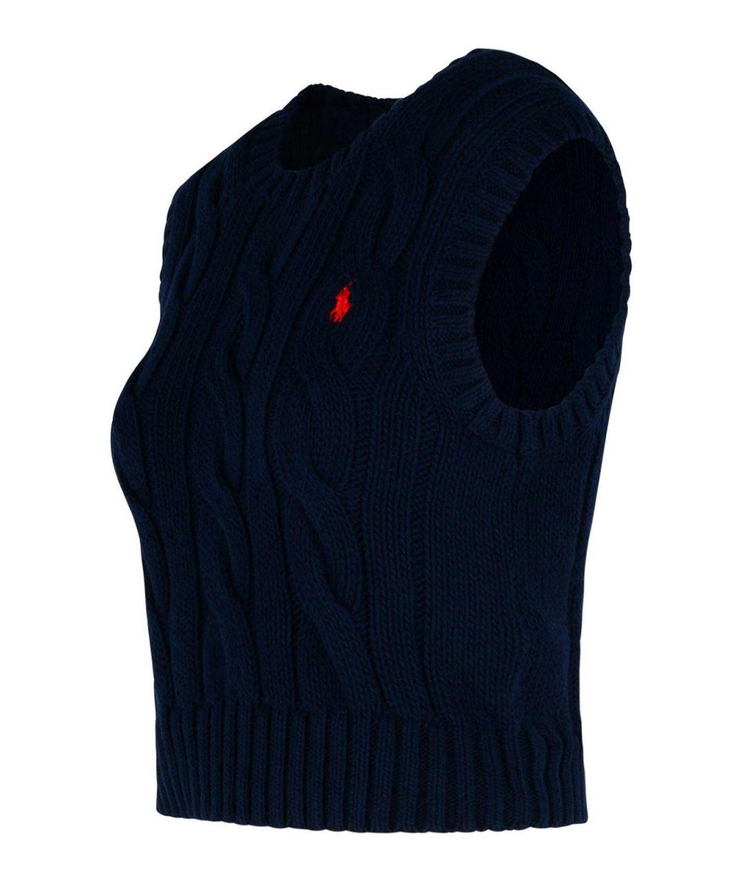 POLO RALPH LAUREN Синяя хлопковая жилетка, фото 3