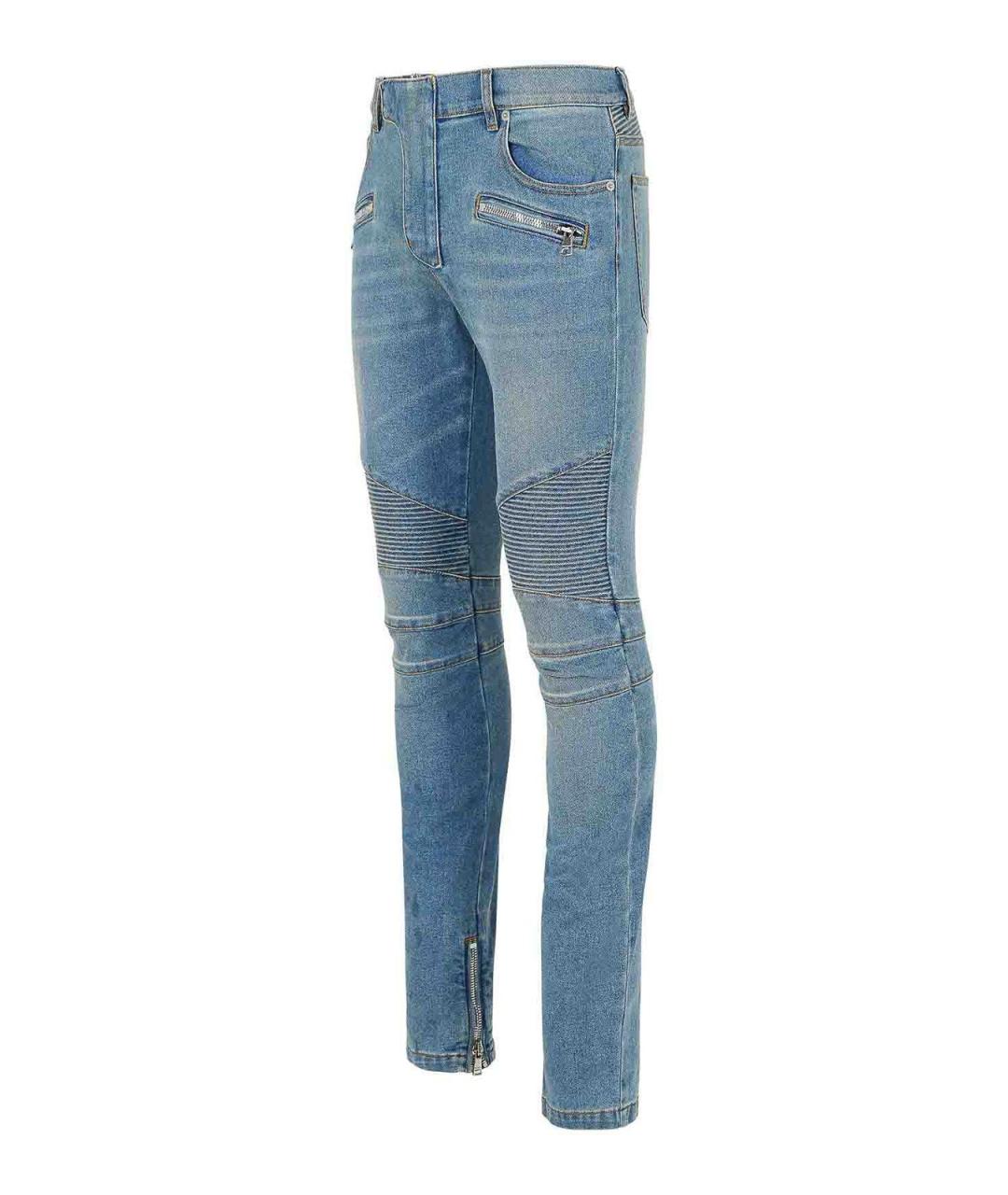 BALMAIN Синие хлопковые джинсы, фото 3