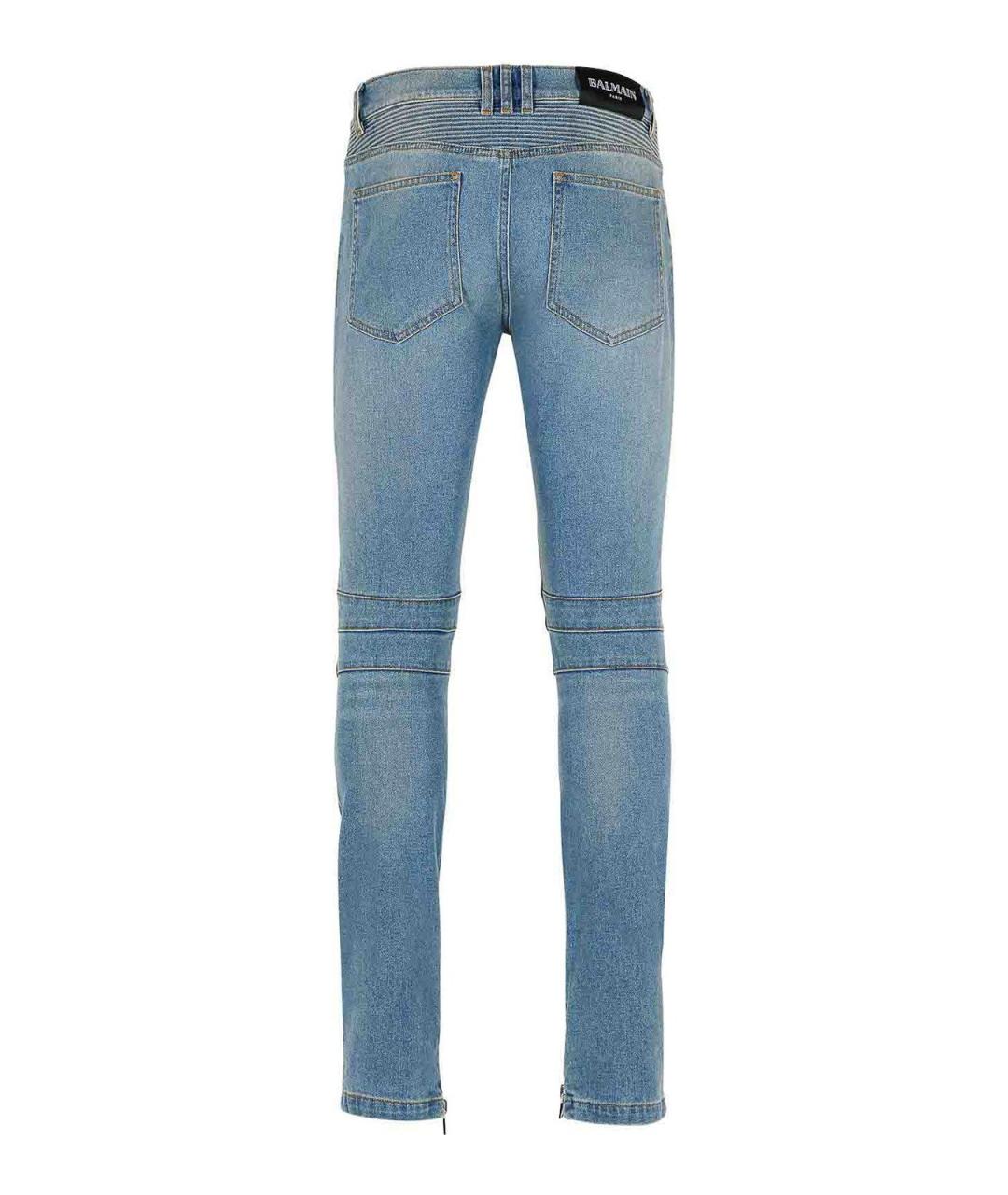 BALMAIN Синие хлопковые джинсы, фото 2