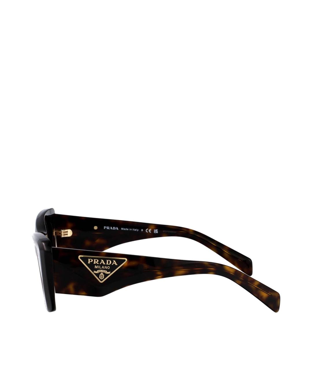 PRADA Коричневые солнцезащитные очки, фото 3