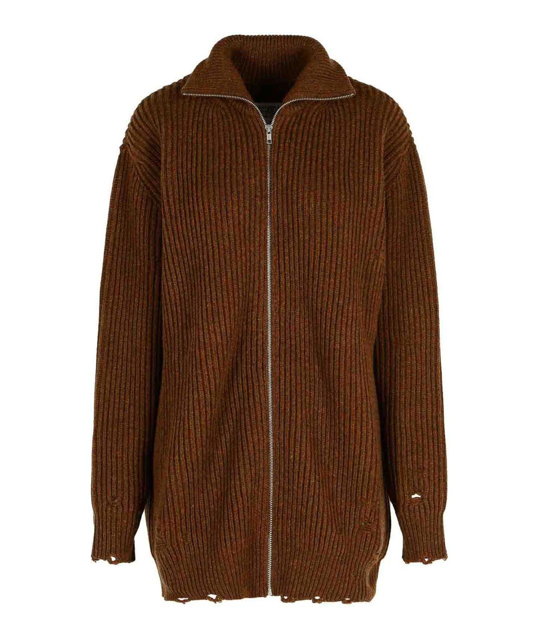 MM6 MAISON MARGIELA Коричневый шерстяной джемпер / свитер, фото 1