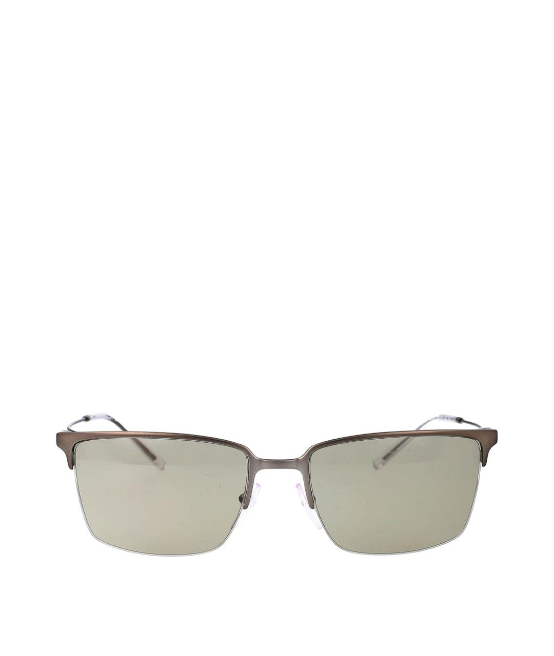 EMPORIO ARMANI Серые металлические солнцезащитные очки, фото 1