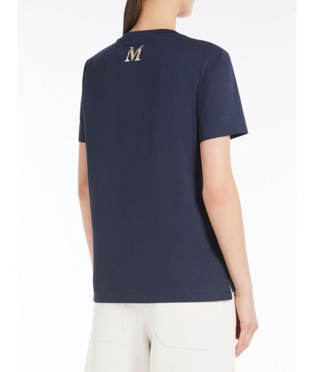 'S MAX MARA Синяя хлопковая рубашка, фото 4
