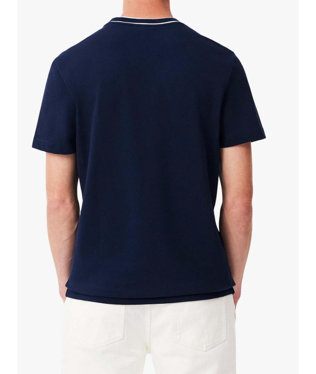 LACOSTE Синяя хлопковая футболка, фото 4