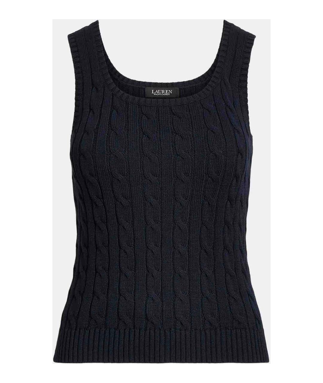 RALPH LAUREN Синяя хлопковая майка, фото 1