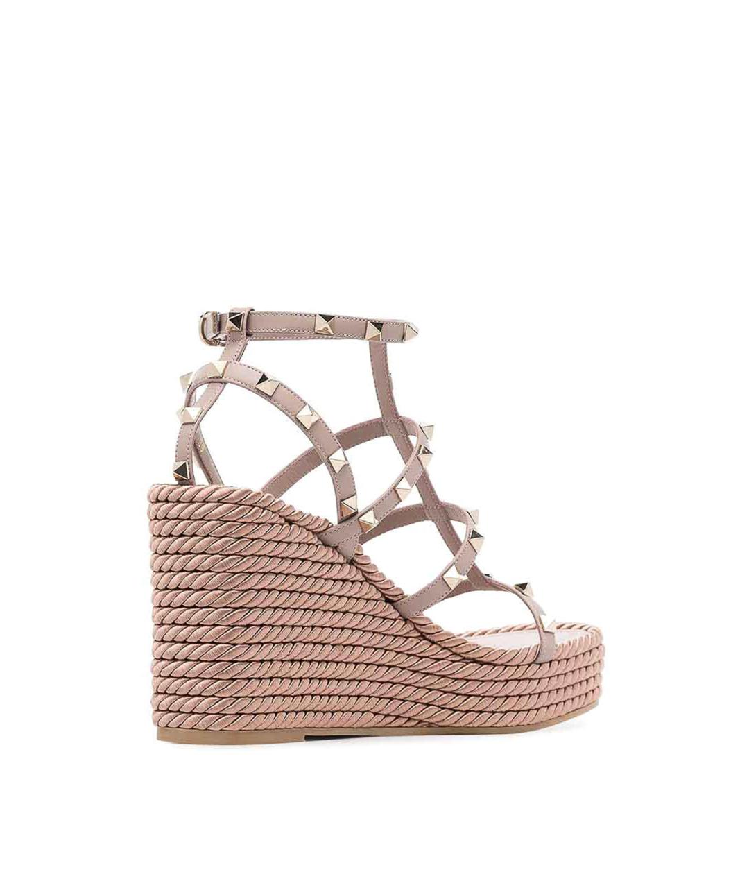 VALENTINO Розовые кожаные босоножки, фото 3