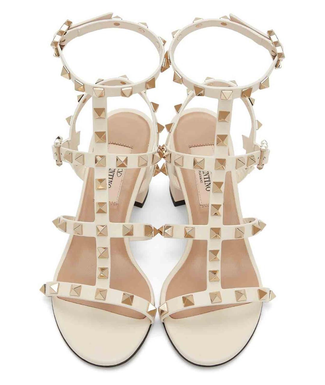 VALENTINO Белые кожаные босоножки, фото 5