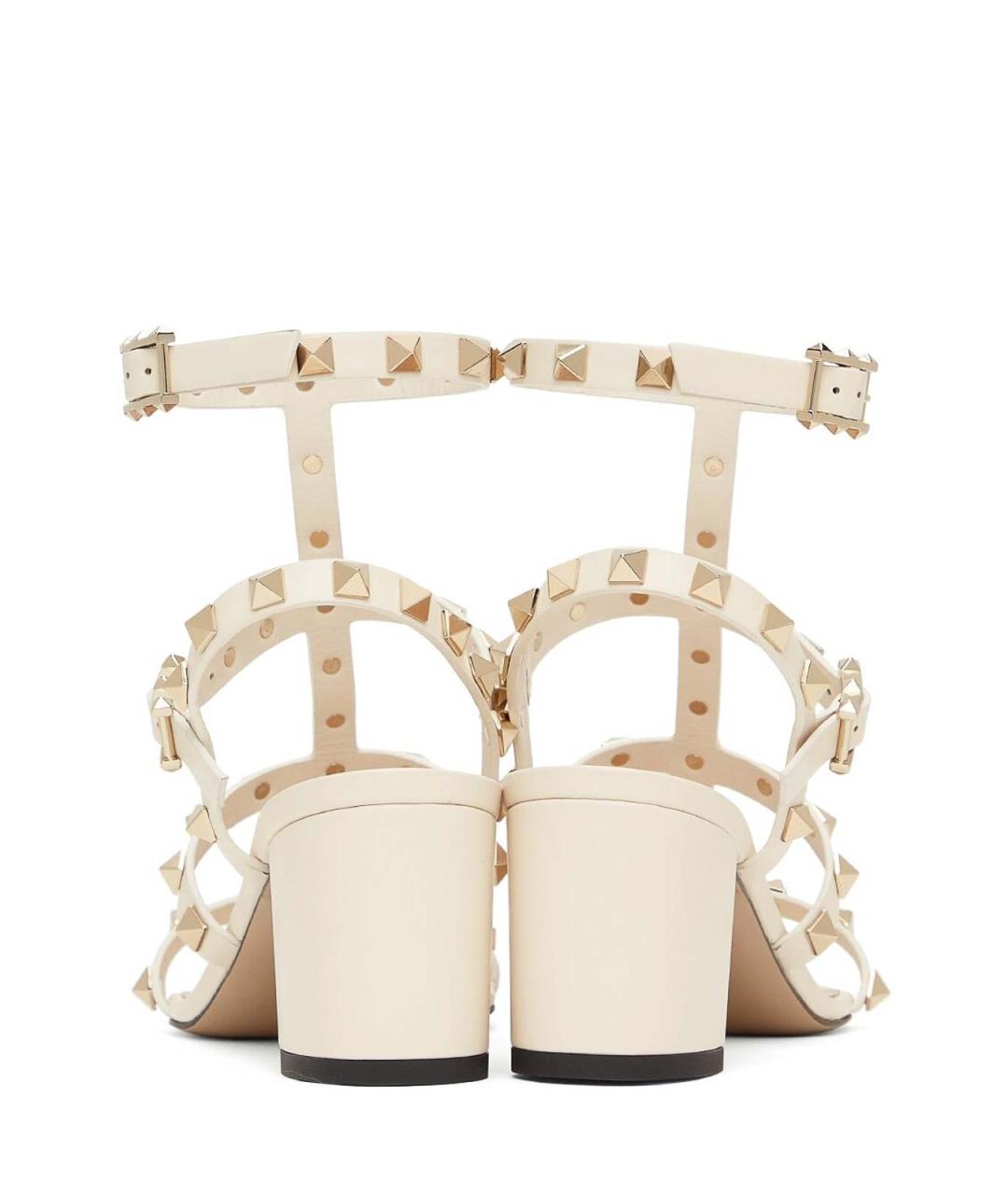 VALENTINO Белые кожаные босоножки, фото 4