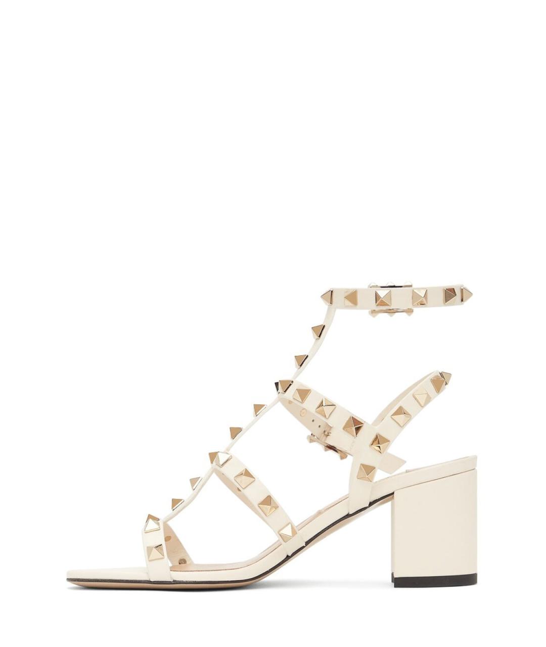 VALENTINO Белые кожаные босоножки, фото 2