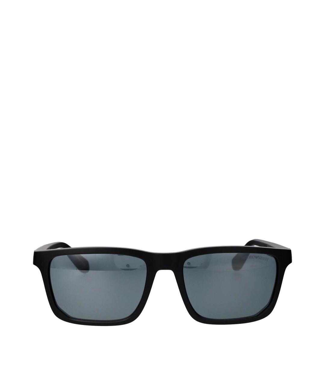 EMPORIO ARMANI Черные пластиковые солнцезащитные очки, фото 1