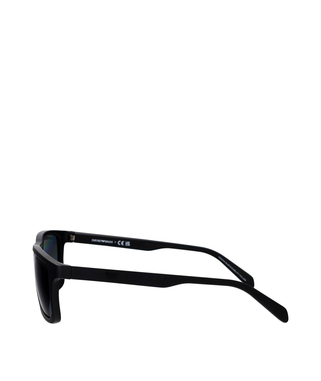 EMPORIO ARMANI Черные пластиковые солнцезащитные очки, фото 3
