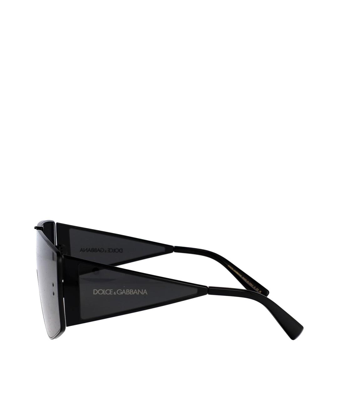DOLCE&GABBANA Черные металлические солнцезащитные очки, фото 3