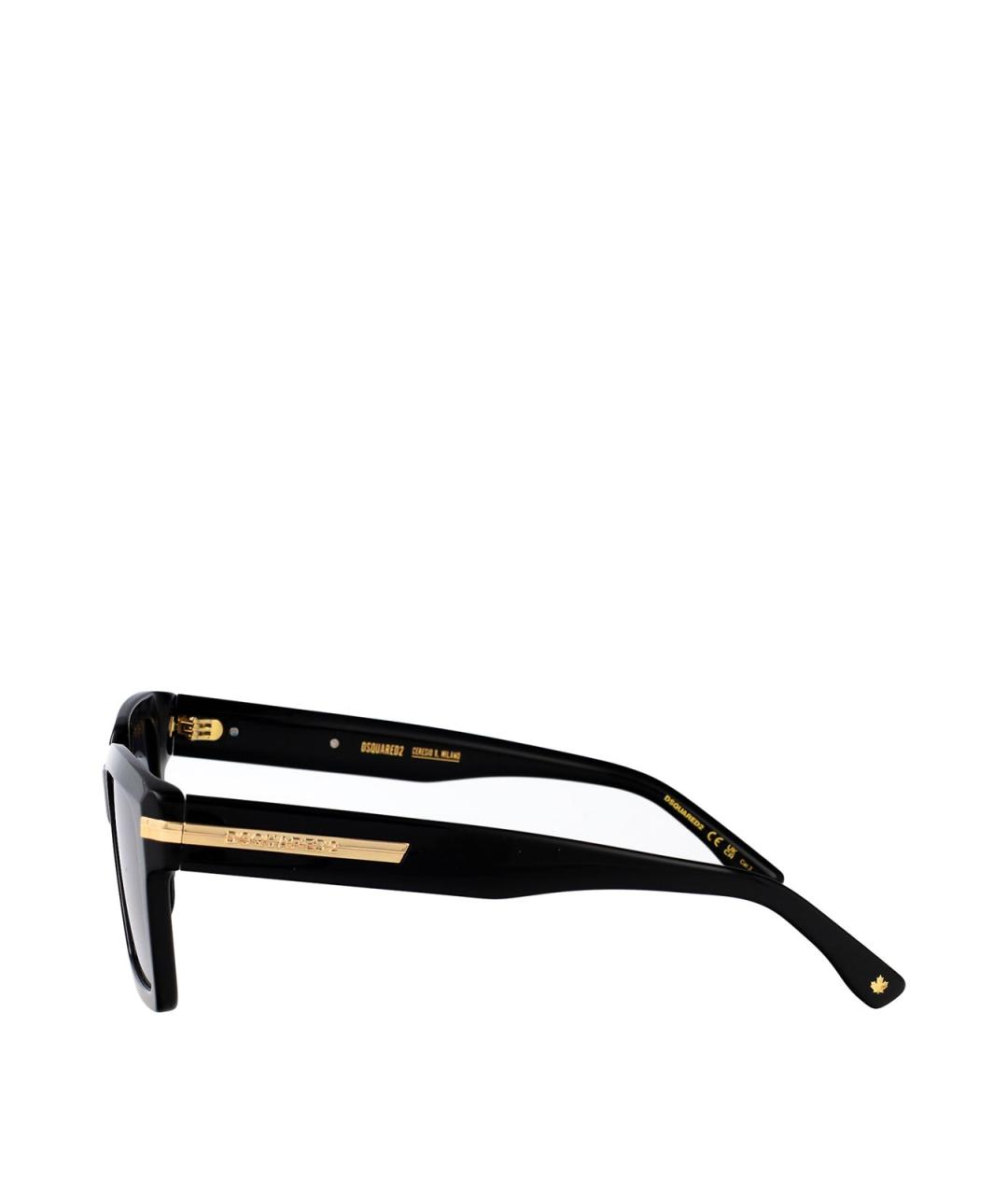 DSQUARED2 Черные пластиковые солнцезащитные очки, фото 3