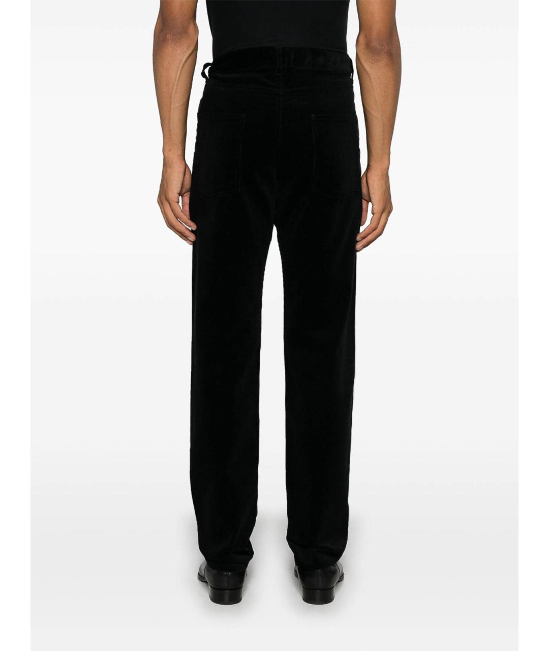 SAINT LAURENT Красные хлопковые повседневные брюки, фото 4