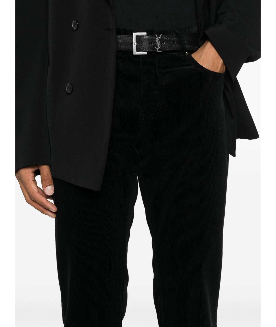 SAINT LAURENT Красные хлопковые повседневные брюки, фото 5