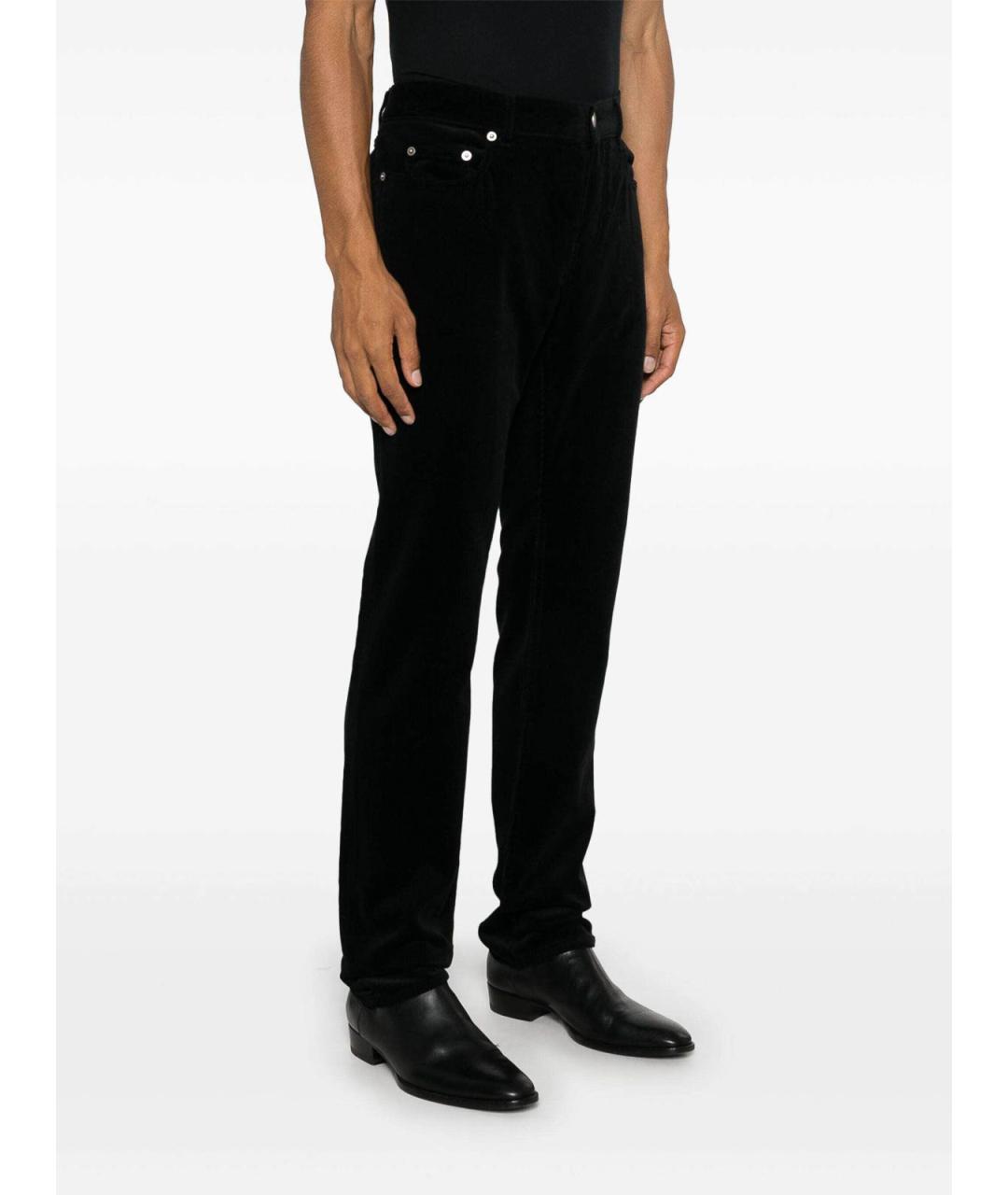 SAINT LAURENT Красные хлопковые повседневные брюки, фото 3