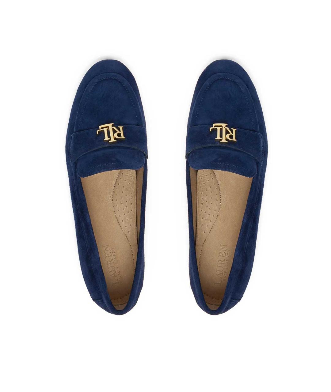 RALPH LAUREN Синие текстильные лоферы, фото 5