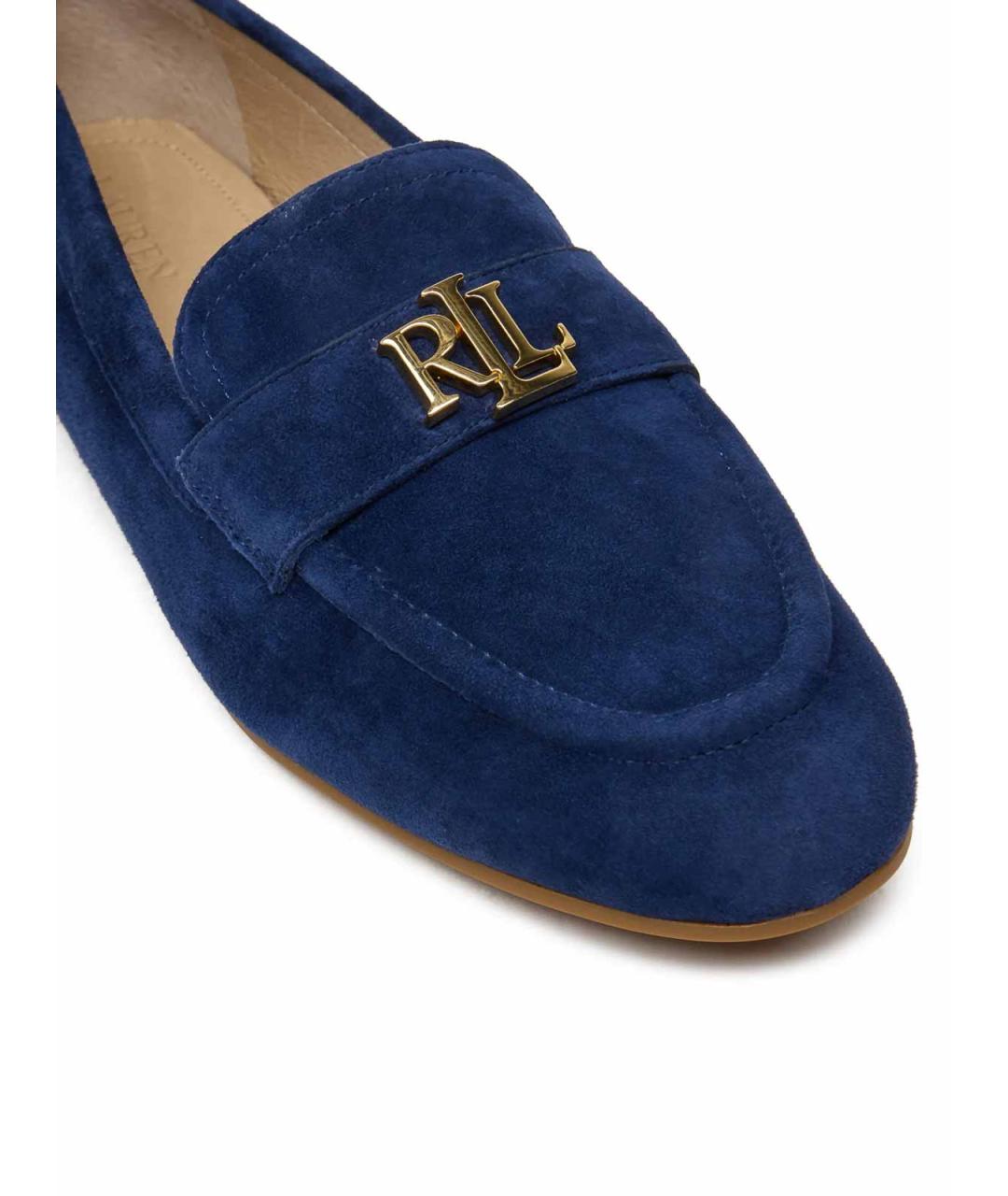 RALPH LAUREN Синие текстильные лоферы, фото 6