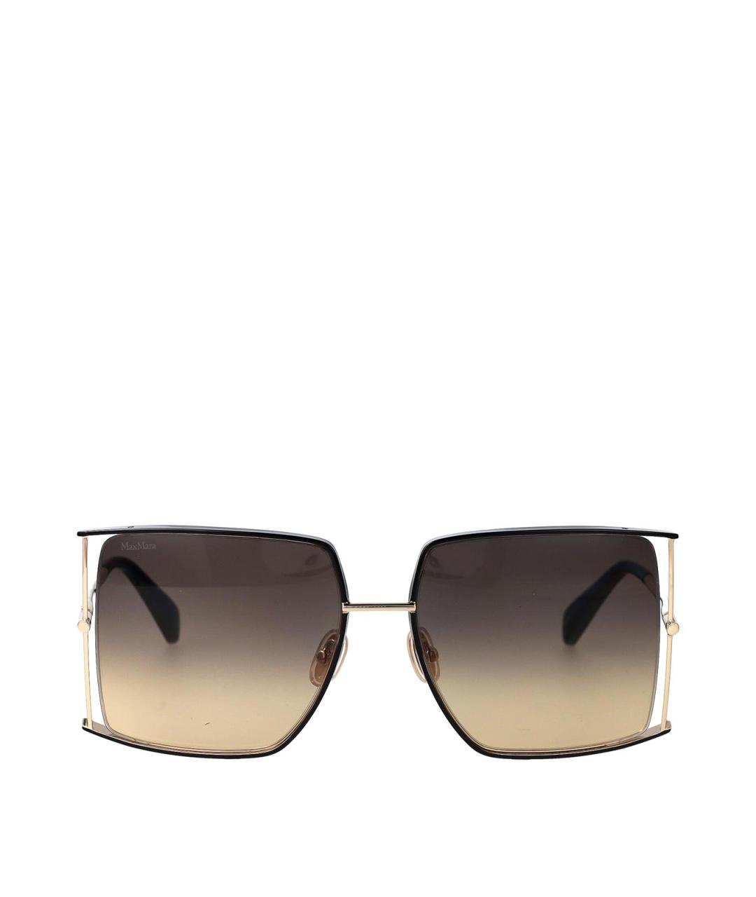 MAX MARA Черные металлические солнцезащитные очки, фото 1