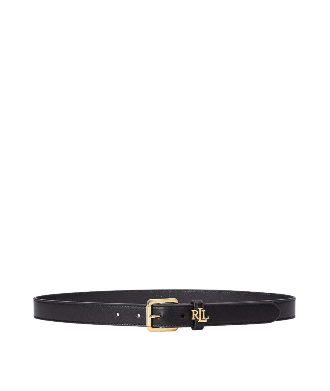 RALPH LAUREN Черный кожаный ремень, фото 1