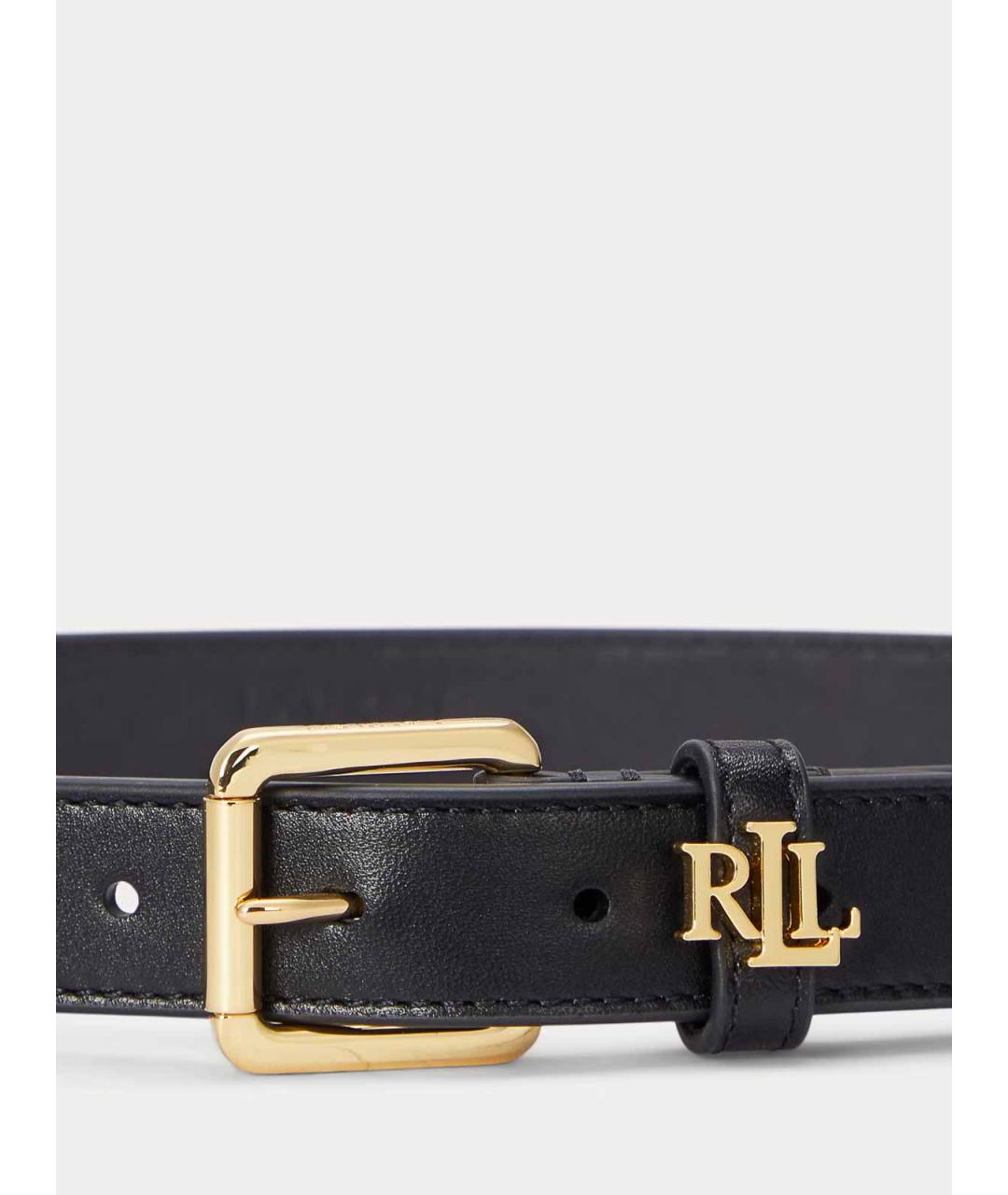 RALPH LAUREN Черный кожаный ремень, фото 2