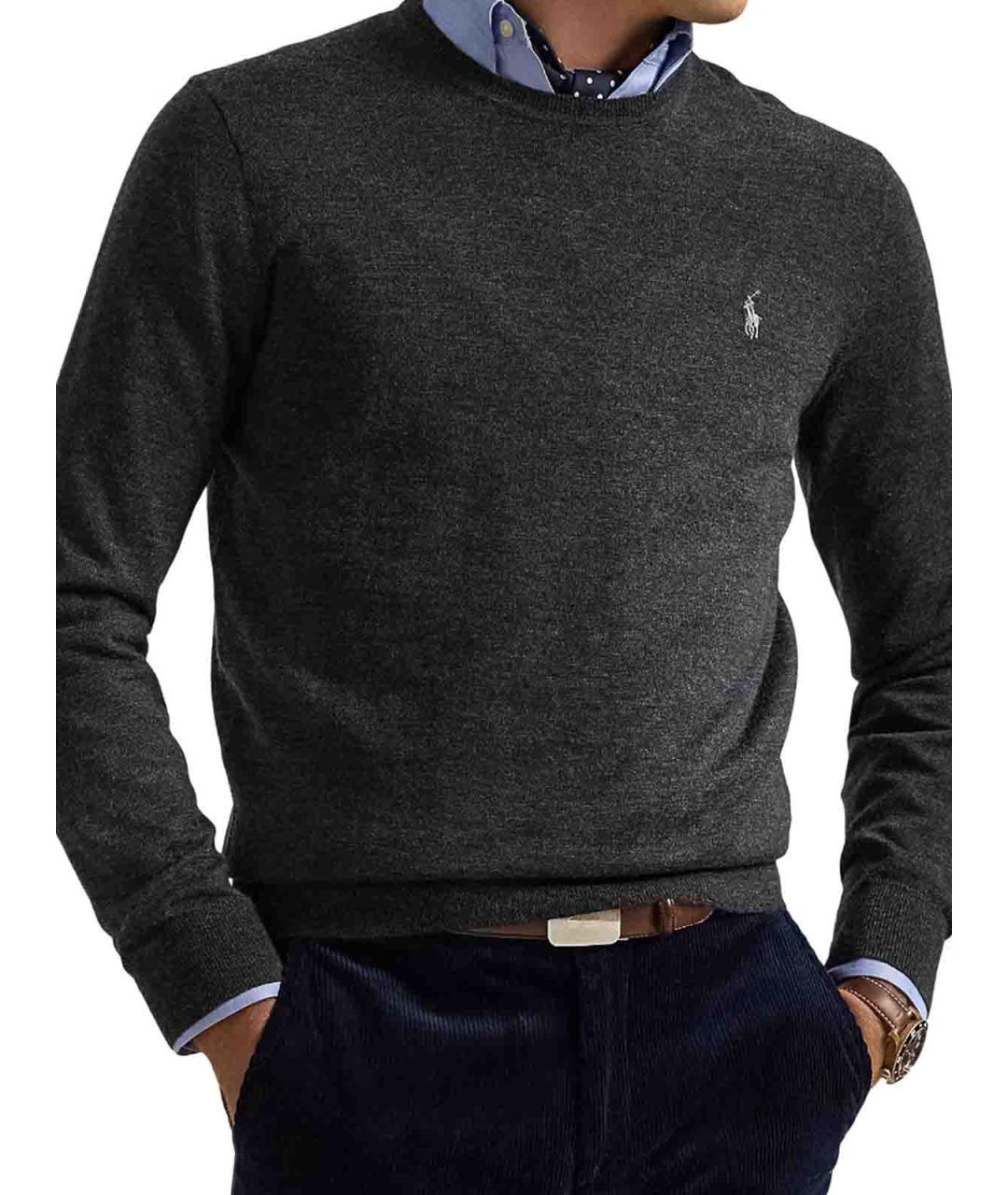 POLO RALPH LAUREN Черный шерстяной джемпер / свитер, фото 2