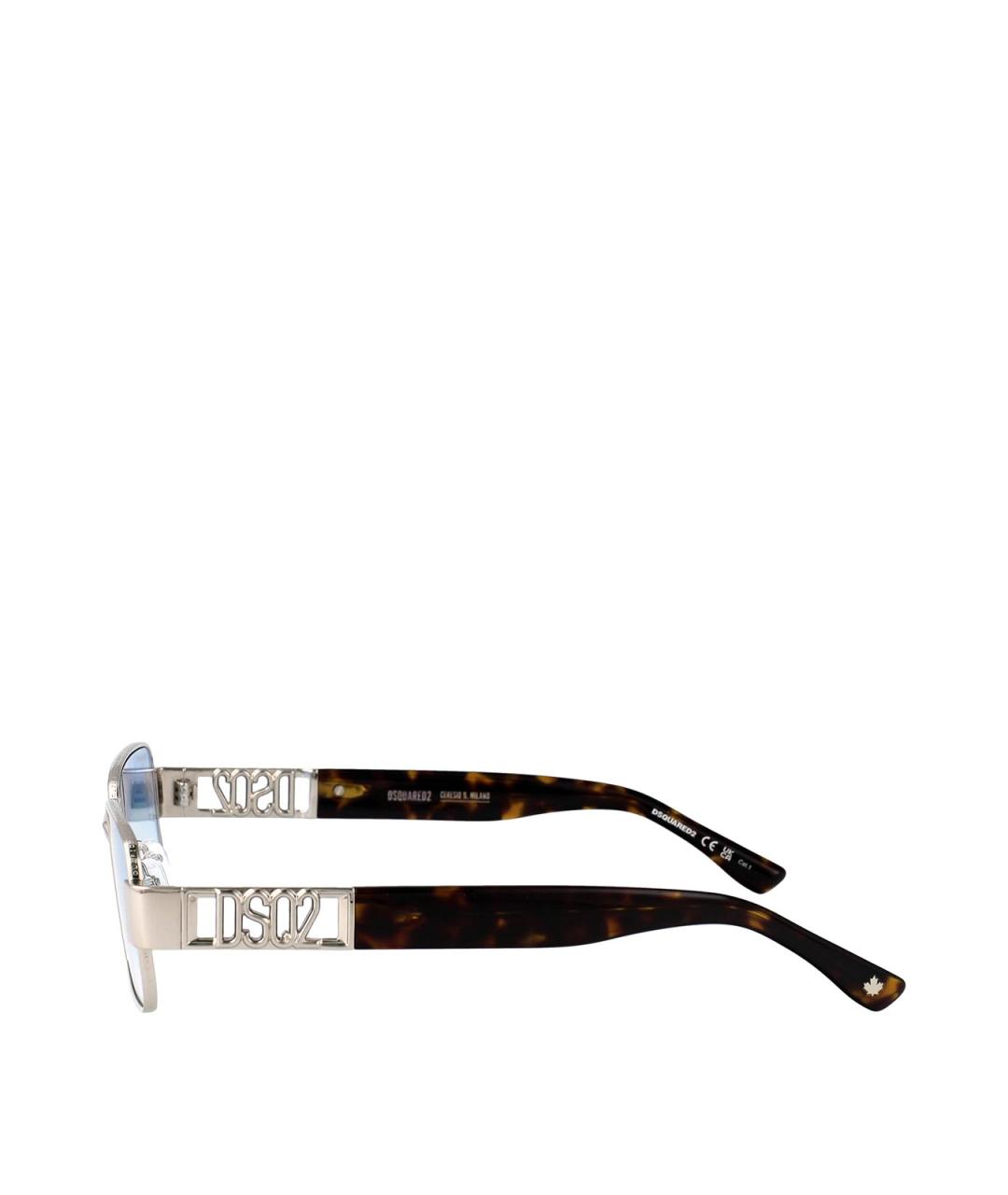 DSQUARED2 Серебряные металлические солнцезащитные очки, фото 3